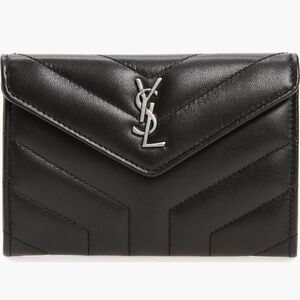 Saint Laurent Small Loulou Matelassé Leather Wallet